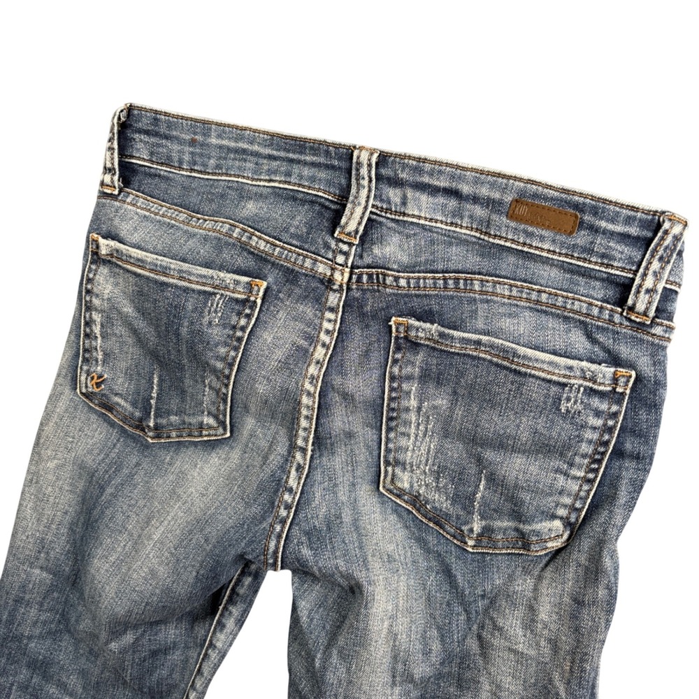 Kut from the Kloth Catherine Boyfriend Jeans Womens Size 2 Blue Distressed Denim - Picture 3 of 12